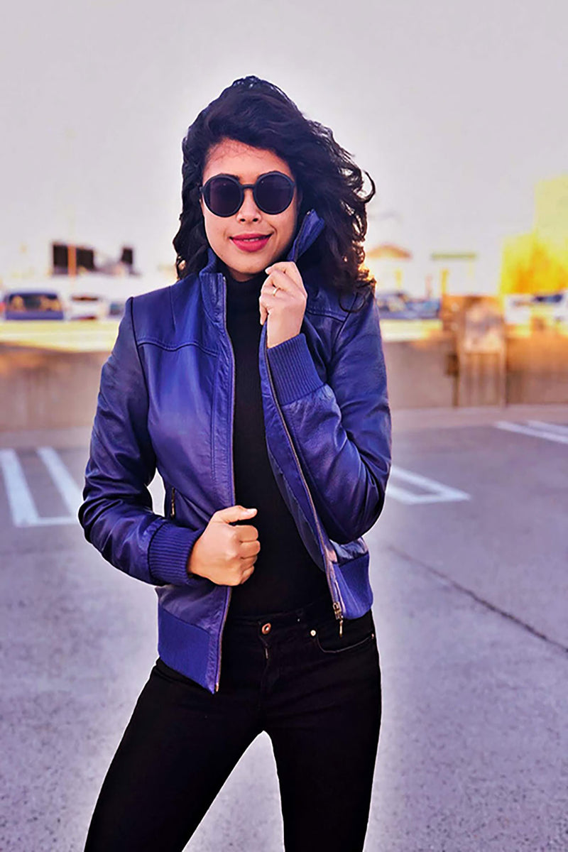 Cobalt blue 2025 bomber jacket