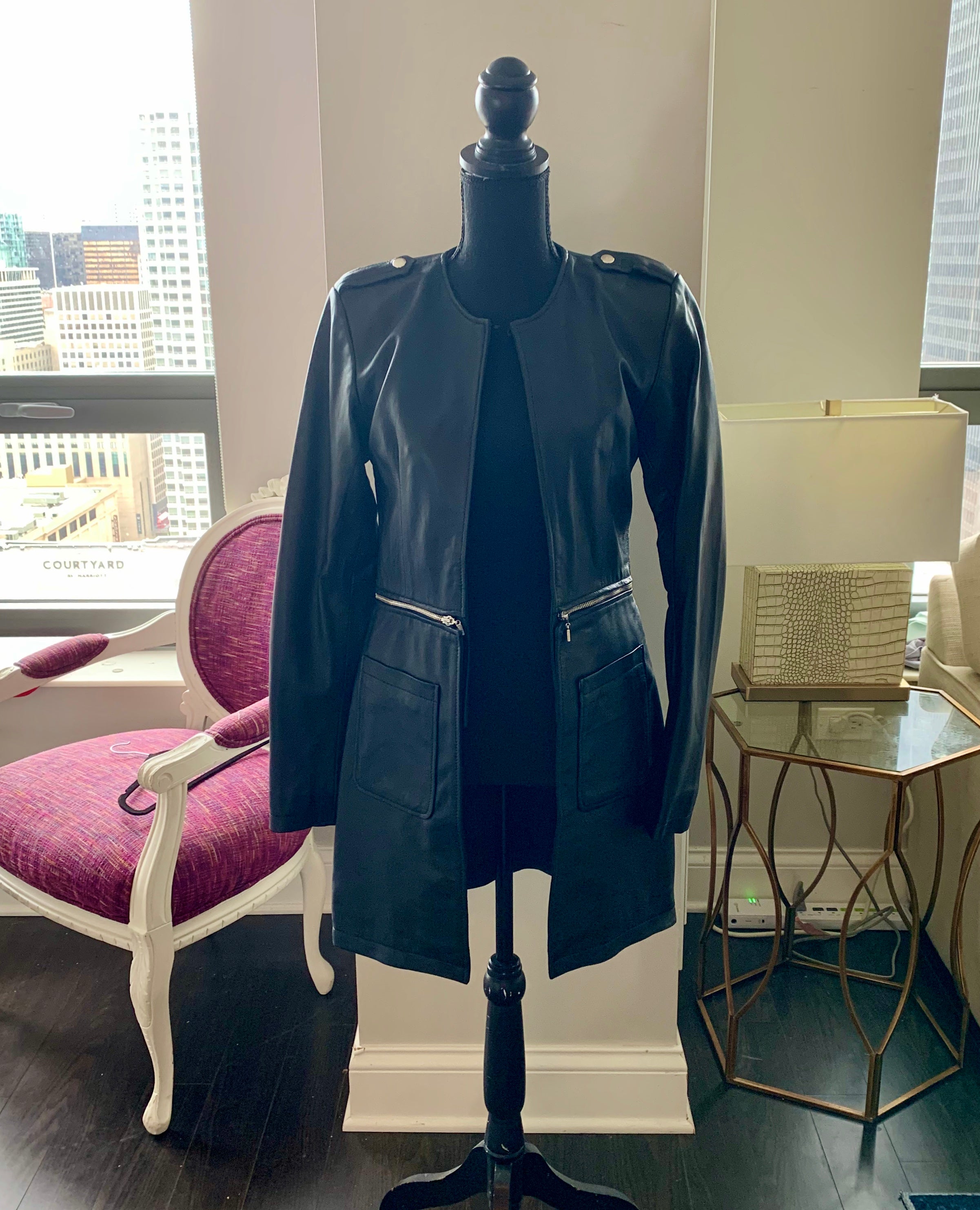 Versatile - Black 2-in-1 Lambskin Leather Jacket